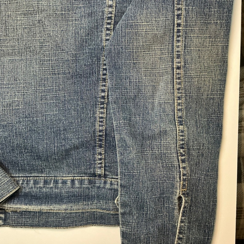 Guess Jeans Womens Blue Denim Trucker Jacket XL Stretch - Picture 10 of 16
